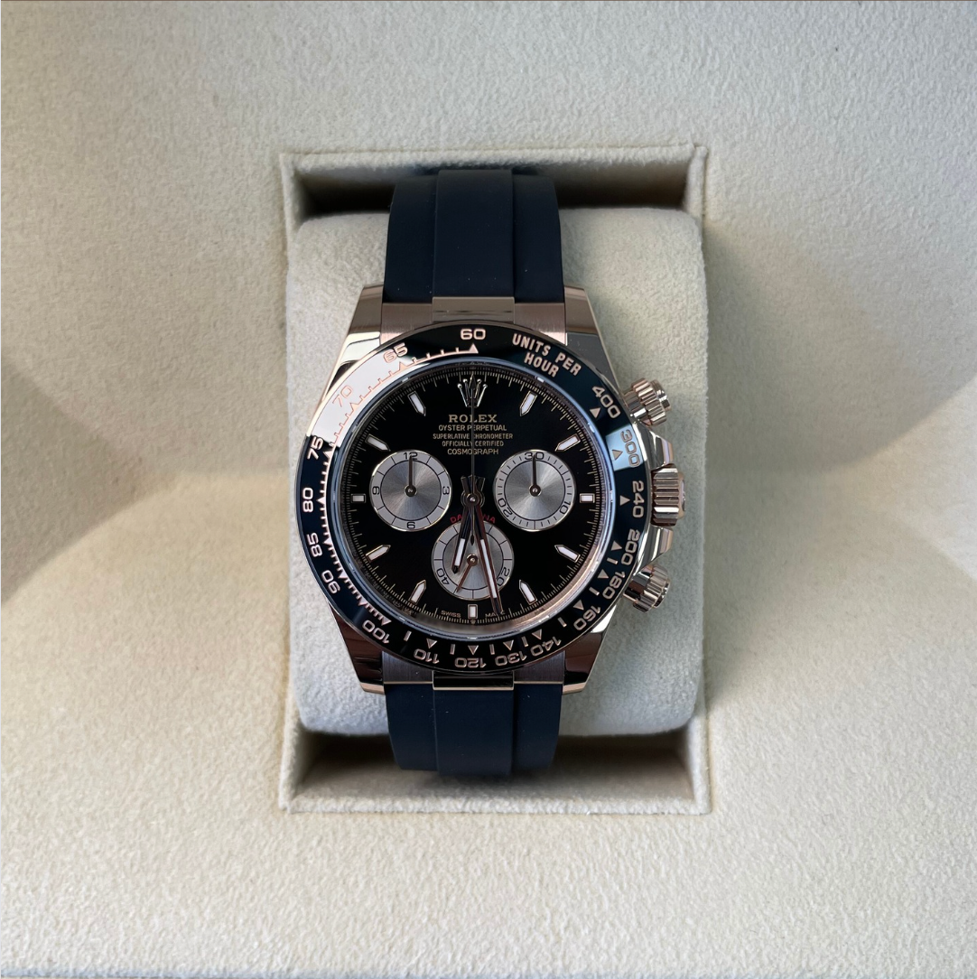 Cosmograph Daytona Oysterflex Black, Everose gold, 126515LN