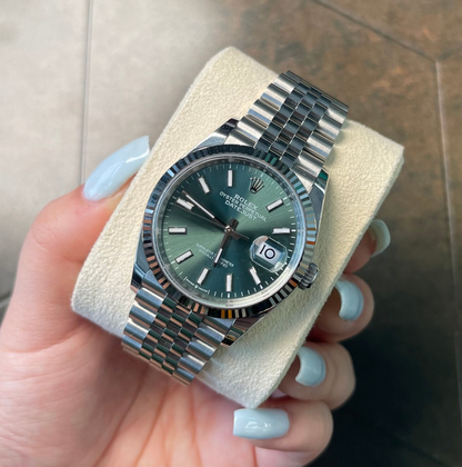 Datejust 36 Mint Green Jubilee Oystersteel and White gold 126234