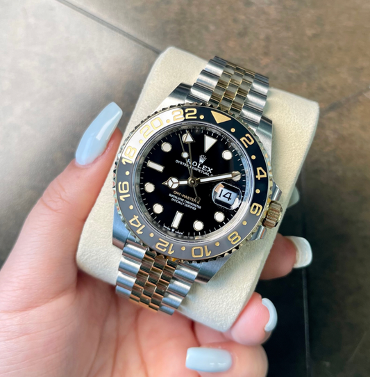 GMT-Master II "Bumble Bee", Oystersteel and Yellow gold, 126713GRNR