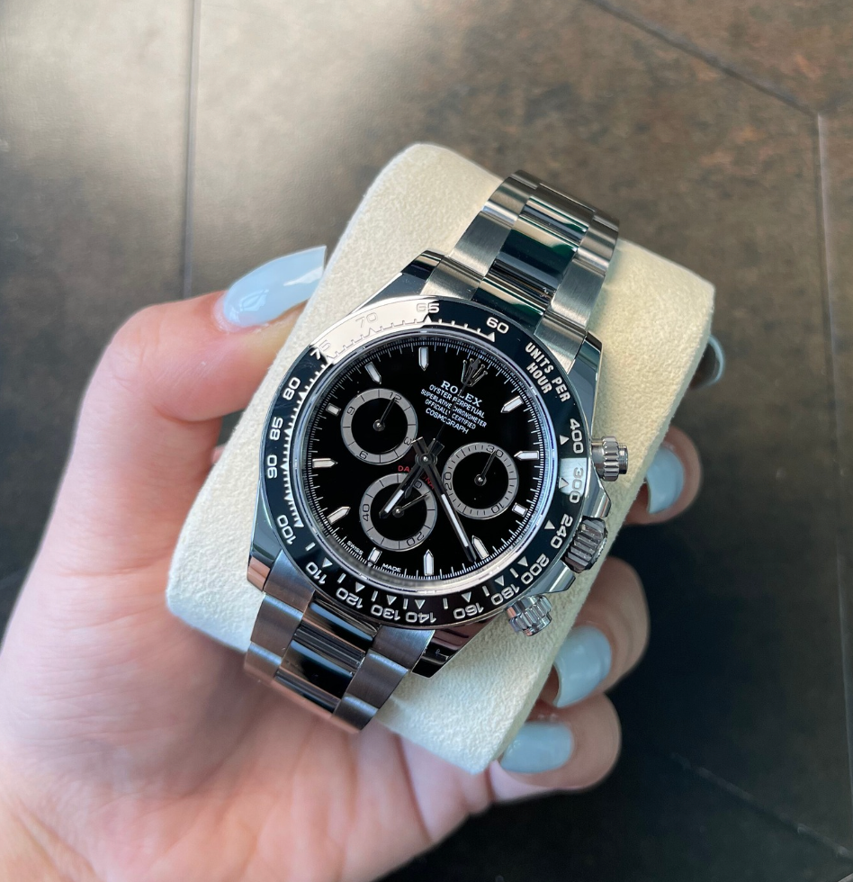 Cosmograph Daytona Black, Oystersteel, 126500LN