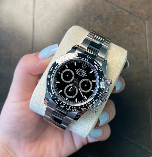 Cosmograph Daytona Black, Oystersteel, 126500LN