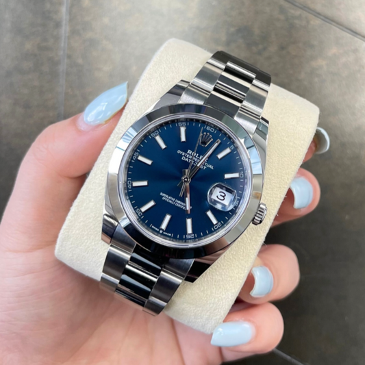 Datejust 41 Blue Oyster, Osytersteel, 126300