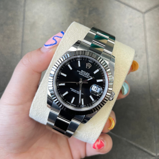 Datejust 41 Black Oyster, Oystersteel and White gold,  126334