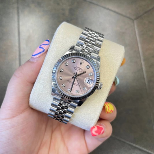 Datejust 31, Pink Jubilee with Diamonds, Oystersteel and White gold, 278274G
