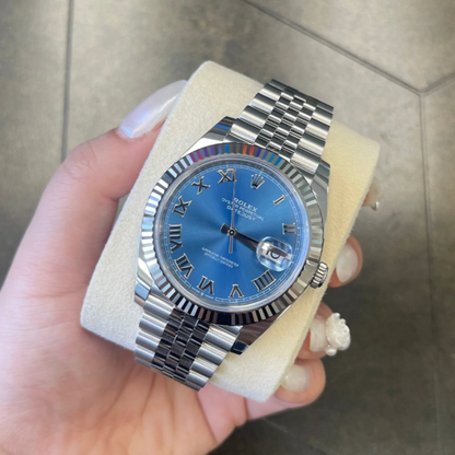 Datejust 41 Azzurro Blue Jubilee, Oystersteel and White gold, 126334