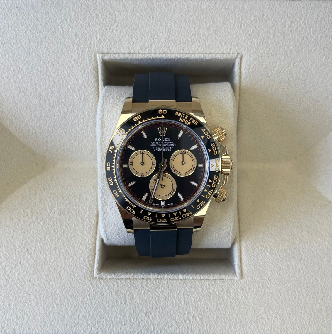 Cosmograph Daytona Oysterflex "Paul Newman", Yellow gold, 126518LN