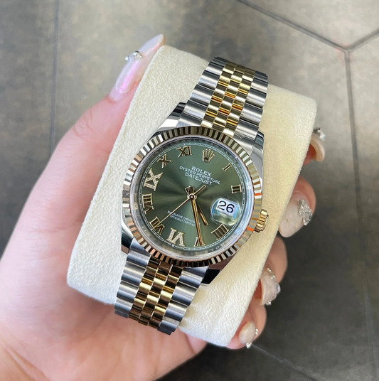 Datejust 36 Olive Green Jubilee, Oystersteel and Yellow gold, 126233