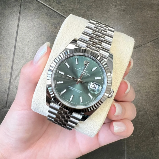 Datejust 41 Mint Green Jubilee, Oystersteel and White gold, 126334