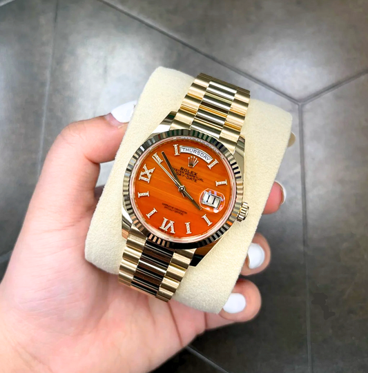 Day-Date 36 Carnelian, Yellow gold, 128238