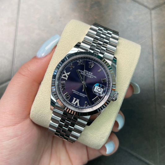 Datejust 36 Aubergine with Diamond-set Jubilee, Oystersteel and White gold, 126234