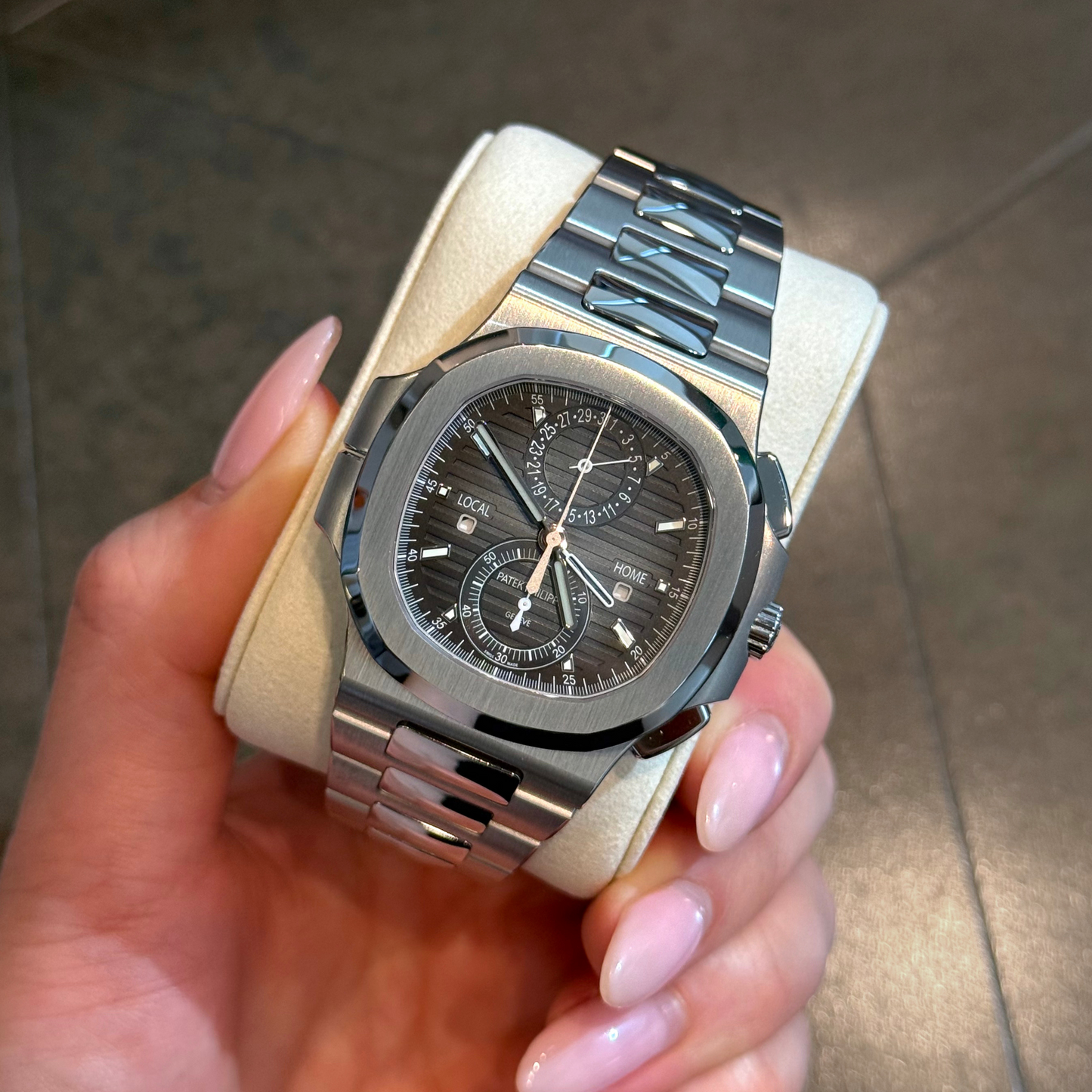Nautilus Travel Time Chronograph Flyback, Steel, 5990/1A-011