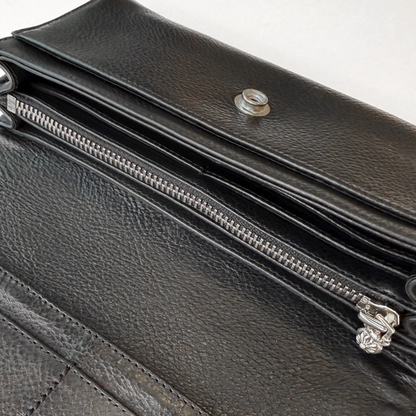 Judy Black Leather Wallet